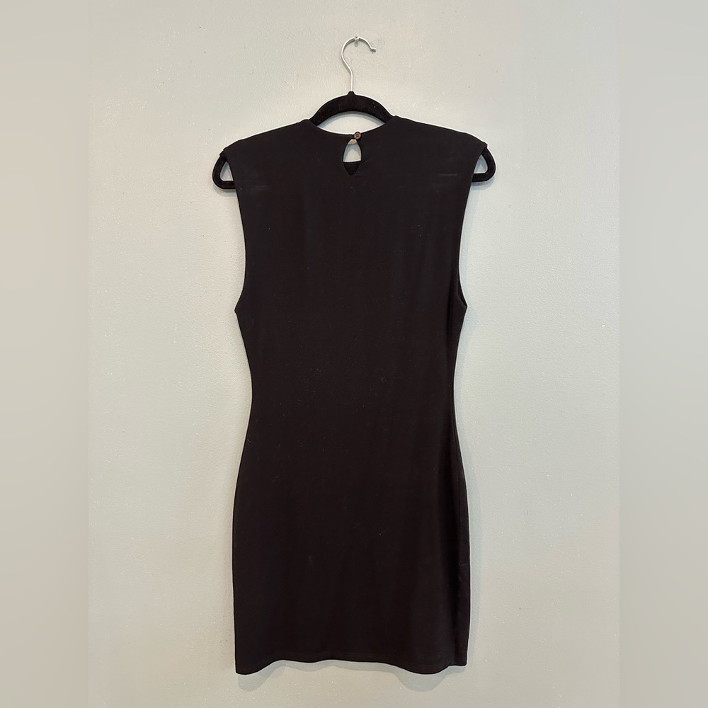 Black Moto Jersey Dress - Picture 5 of 5